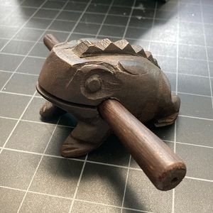Wooden Guiro Rasp Frog Percussion Rhythm Musical Instrument